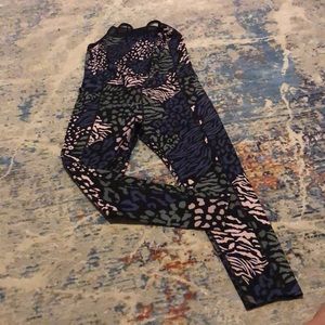 Calvin Klein performance animal print unitard